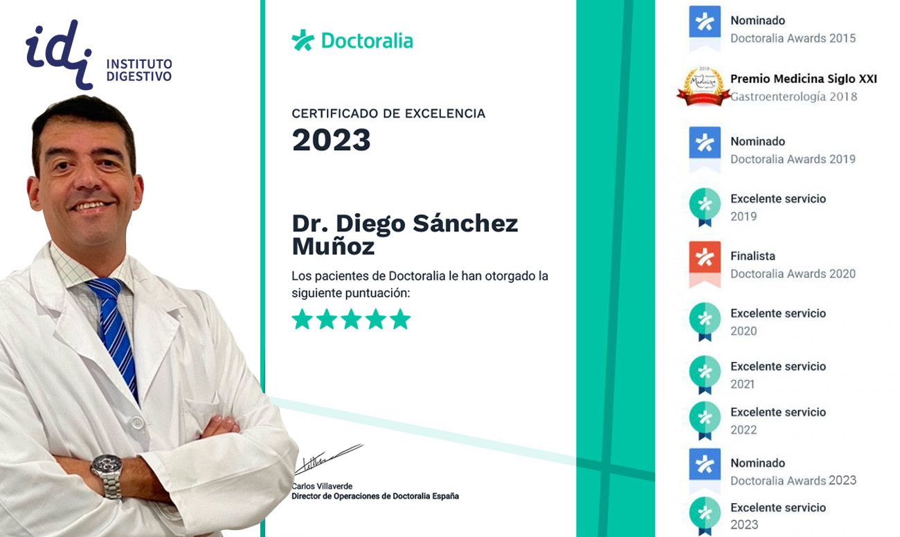 El Dr. Diego Sánchez Muñoz obtiene el Certificado de Excelencia de Doctoralia 2023